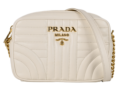 Diagramme Quilted Camera Bag, Leather, White, 260, DB, 3*